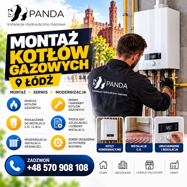 montaż kotłów gazowych Łódź
